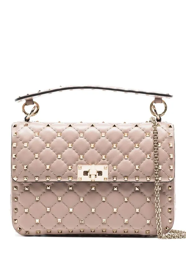 Valentino Garavani Rockstud Spike axelväska - Neutral