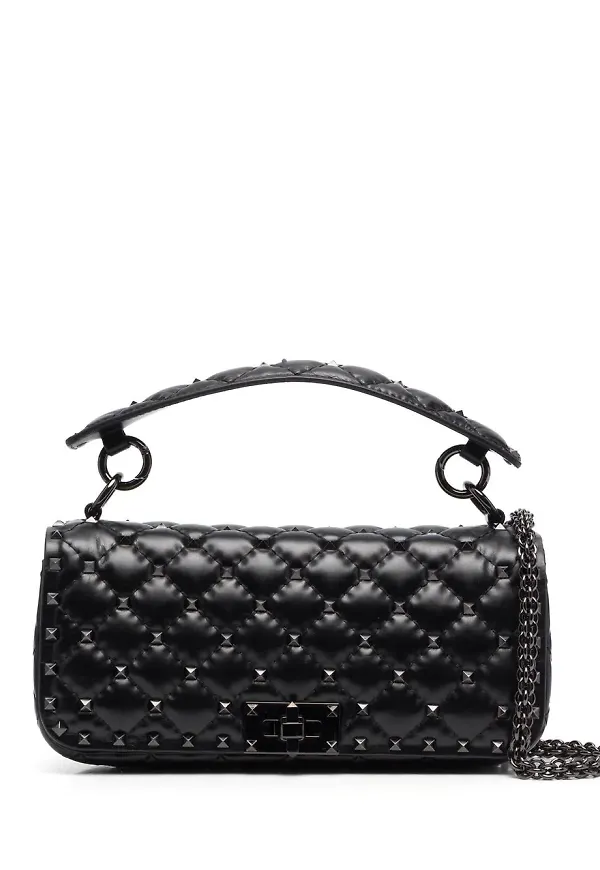 Valentino Garavani Rockstud Spike axelväska - Svart