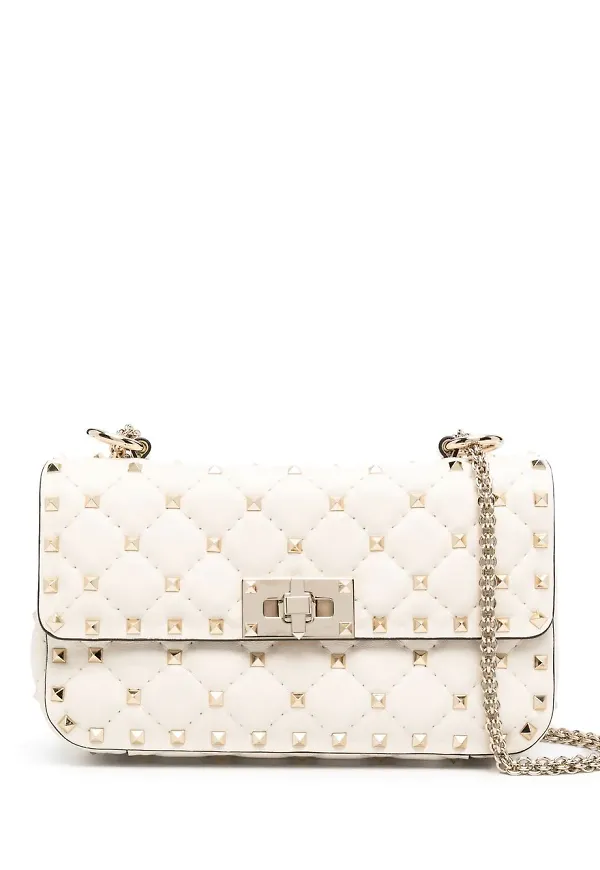 Valentino Garavani Rockstud Spike miniväska - Neutral