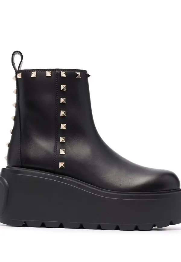 Valentino Garavani Rockstud stövletter - Svart