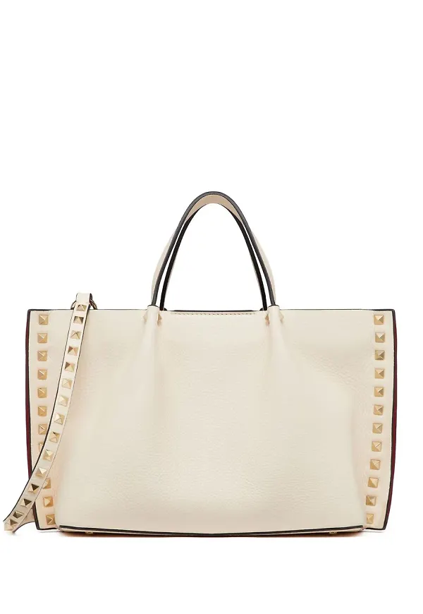 Valentino Garavani Rockstud totebag - Vit