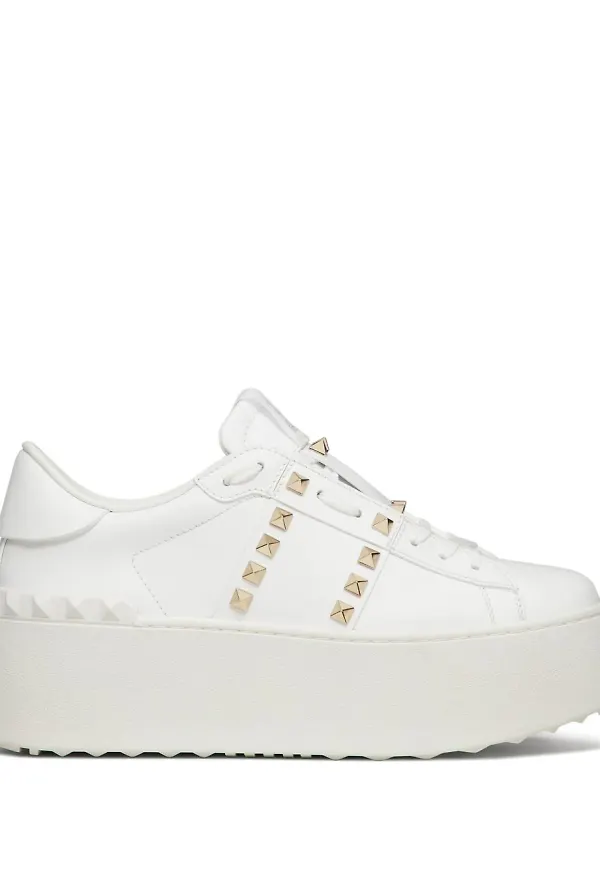 Valentino Garavani Rockstud Untitled platåsneakers - Vit