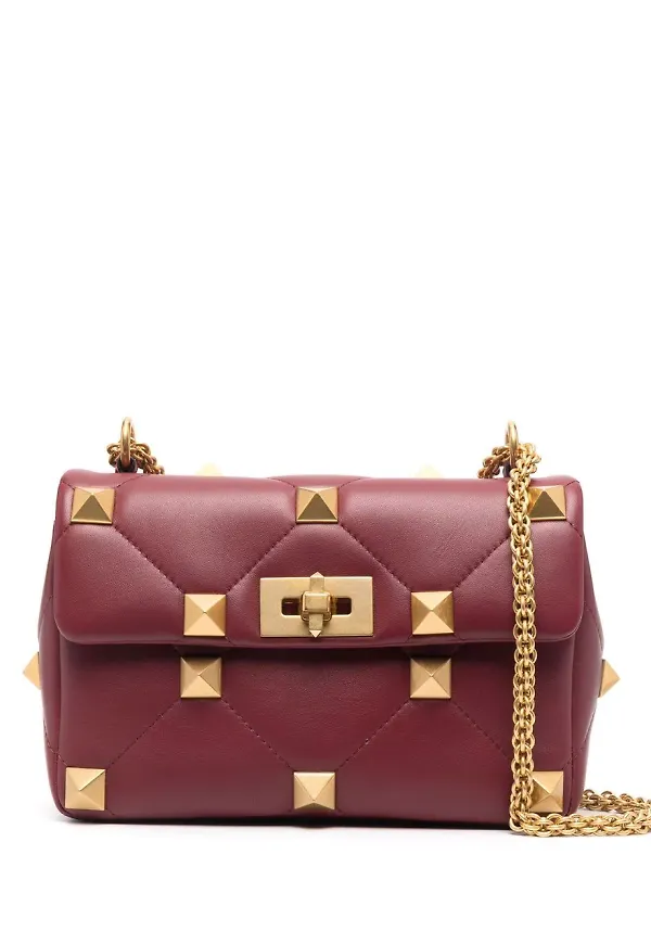 Valentino Garavani Roman Stud axelväska - Röd