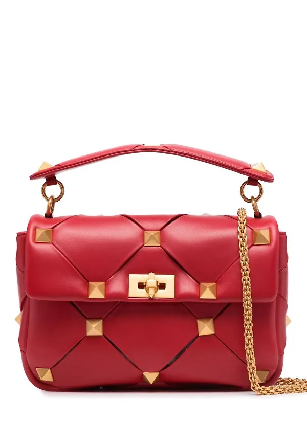 Valentino Garavani Roman Stud axelväska - Röd