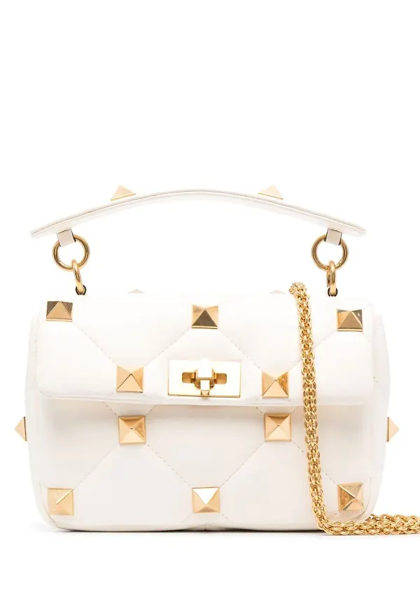 Valentino Garavani Roman Stud axelväska - Vit
