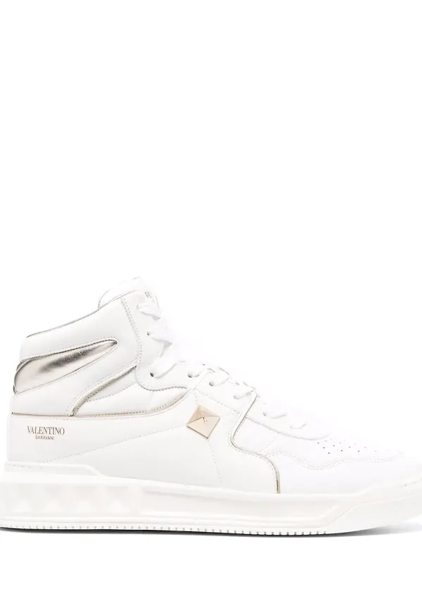 Valentino Garavani Roman Stud höga sneakers - Vit