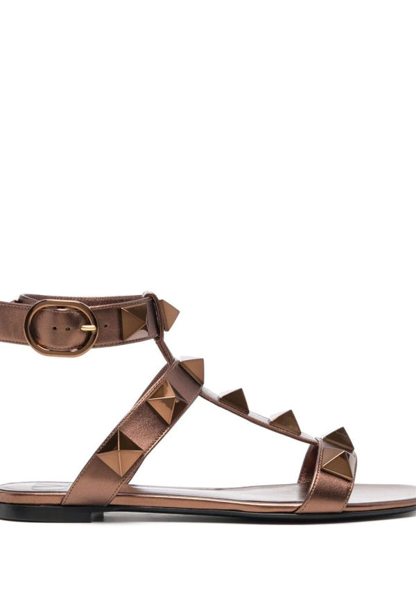 Valentino Garavani Roman Stud lädersandaler - Brun