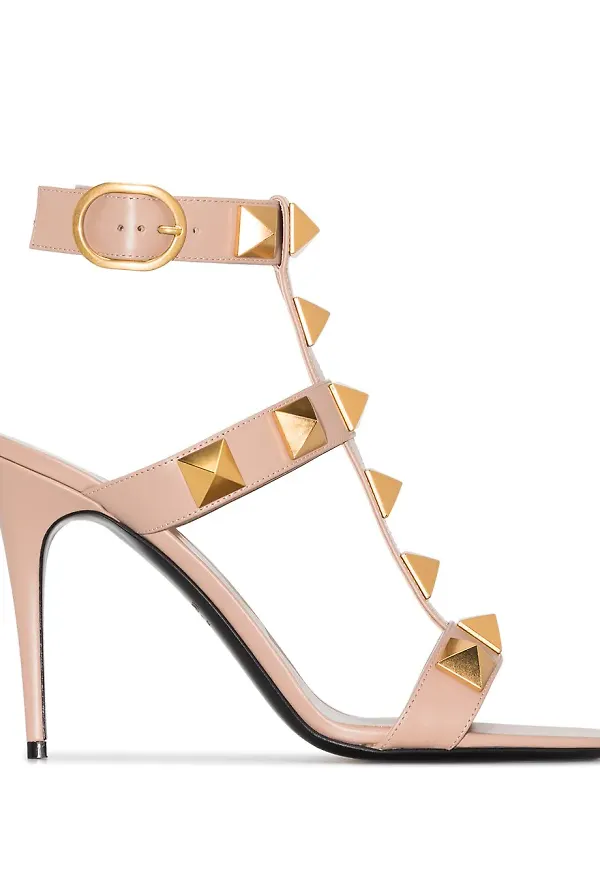 Valentino Garavani Roman Stud lädersandaler - Rosa