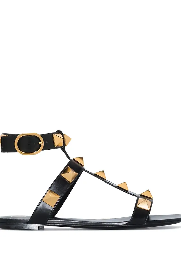 Valentino Garavani Roman Stud lädersandaler - Svart