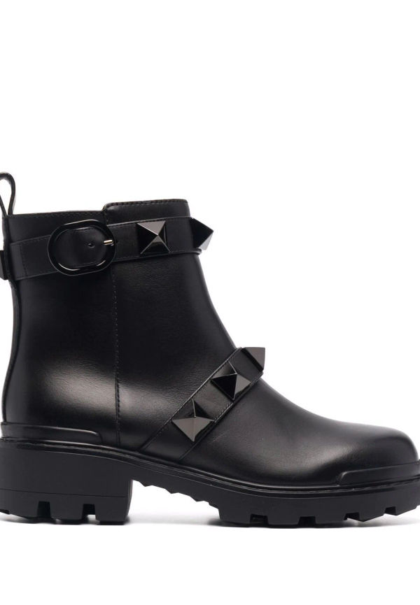 Valentino Garavani Roman Stud militärkängor - Svart