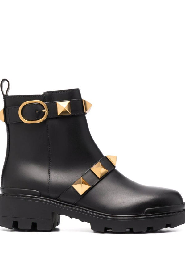 Valentino Garavani Roman Stud militärkängor - Svart