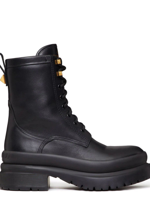 Valentino Garavani Roman Stud militärkängor 50 mm - Svart