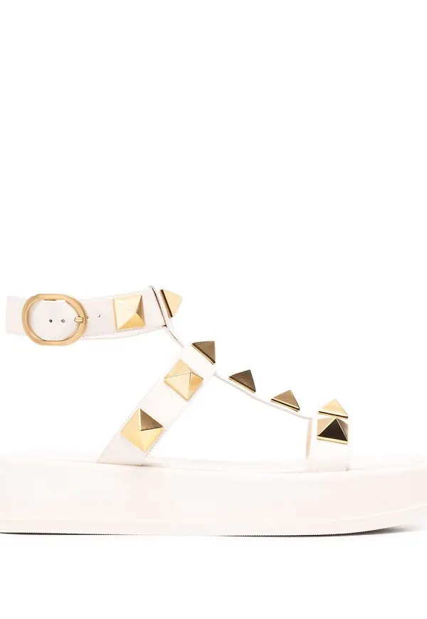 Valentino Garavani Roman Stud sandaler - Vit
