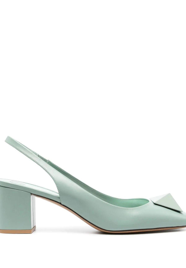 Valentino Garavani Roman Stud slingback-pumps - Grön