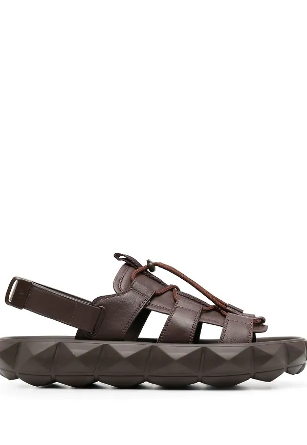 Valentino Garavani Roman Stud toffelsandaler - Brun