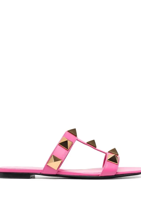 Valentino Garavani Roman Stud toffelsandaler - Rosa