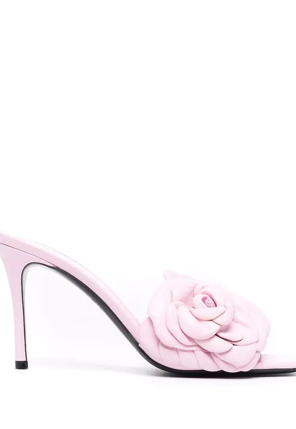 Valentino Garavani slip-ons med blomapplikation - Rosa