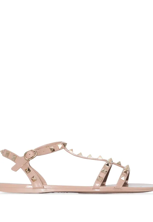 Valentino Garavani Summer Rockstud sandaler - Neutral