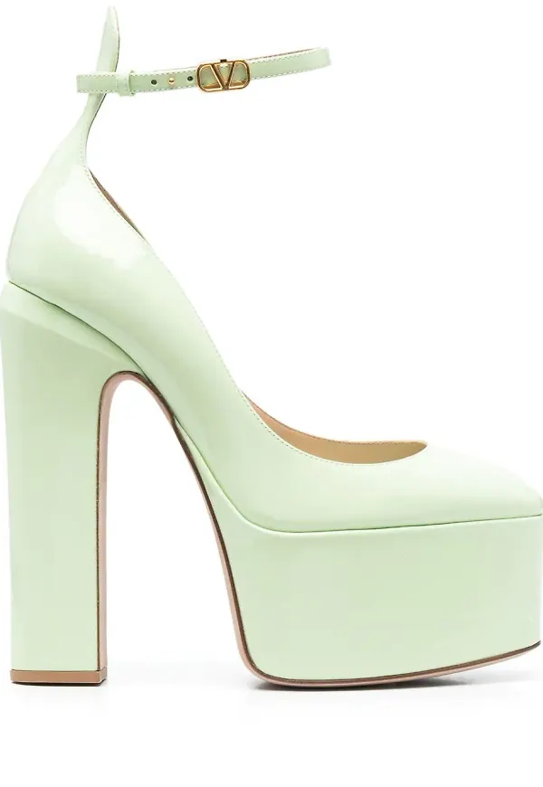 Valentino Garavani Tan-Go 155mm platform pumps - Grön