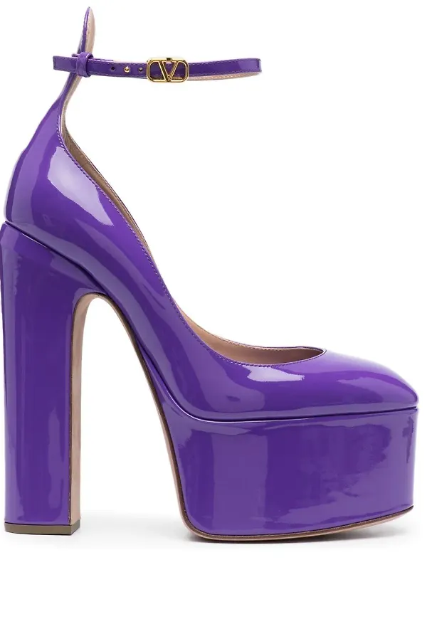 Valentino Garavani Tan-Go platåpumps - Lila