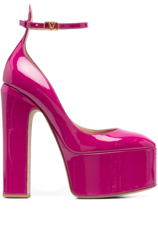 Valentino Garavani Tan-Go platåpumps - Rosa