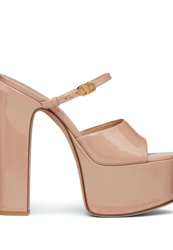 Valentino Garavani Tan-Go platåsandaler - Neutral