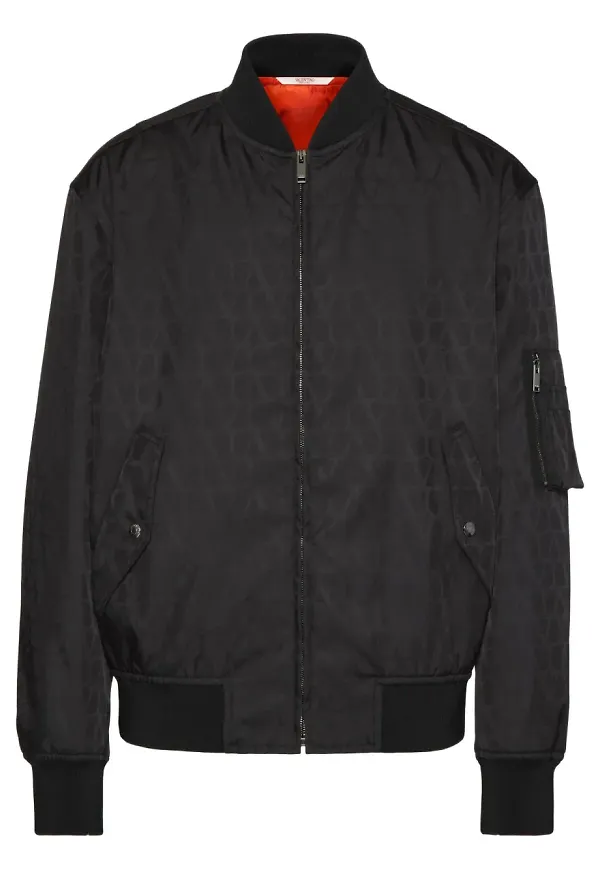 Valentino Garavani Toile Iconographe bomberjacka - Svart