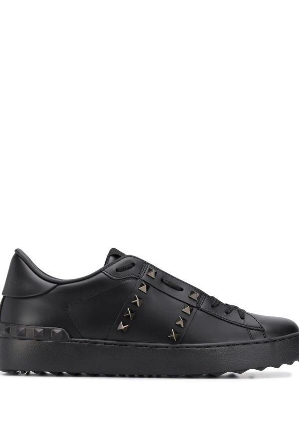 Valentino Garavani Untitled Rockstud lädersneakers - Svart