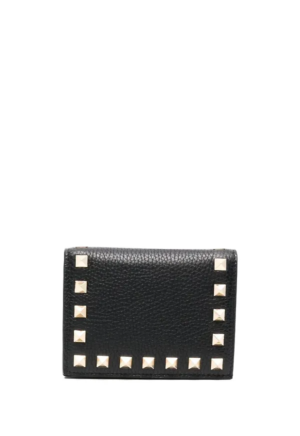 Valentino Garavani Valentino Garavani Rockstud kompakt plånbok - Svart