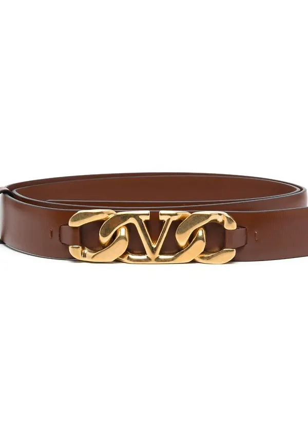 Valentino Garavani VCHAIN läderskärp - Brun