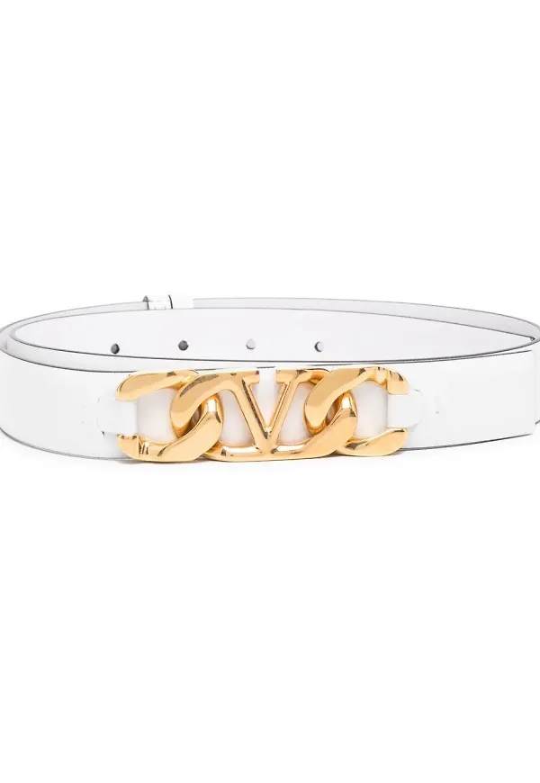 Valentino Garavani VCHAIN läderskärp - Vit