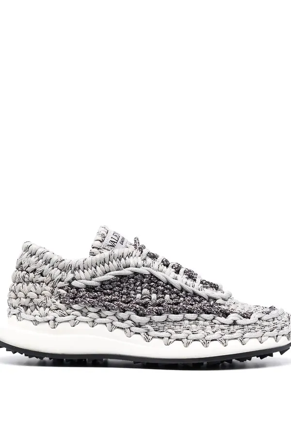 Valentino Garavani virkade låga sneakers - Grå