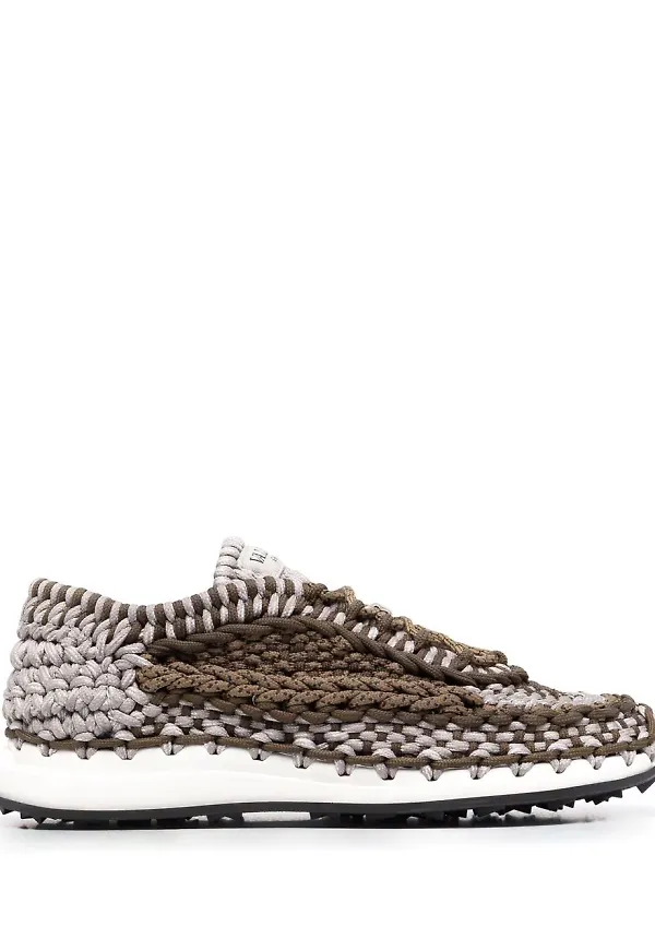 Valentino Garavani virkade låga sneakers - Grön