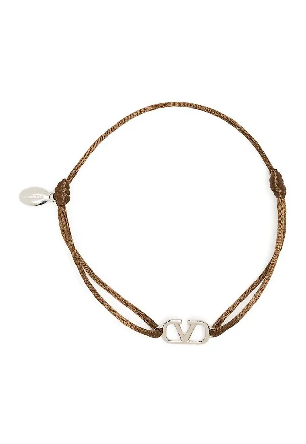 Valentino Garavani VLogo justerbart armband - Brun