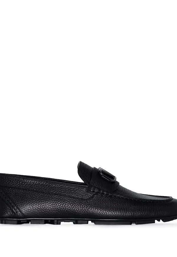 Valentino Garavani VLogo läderloafers - Svart
