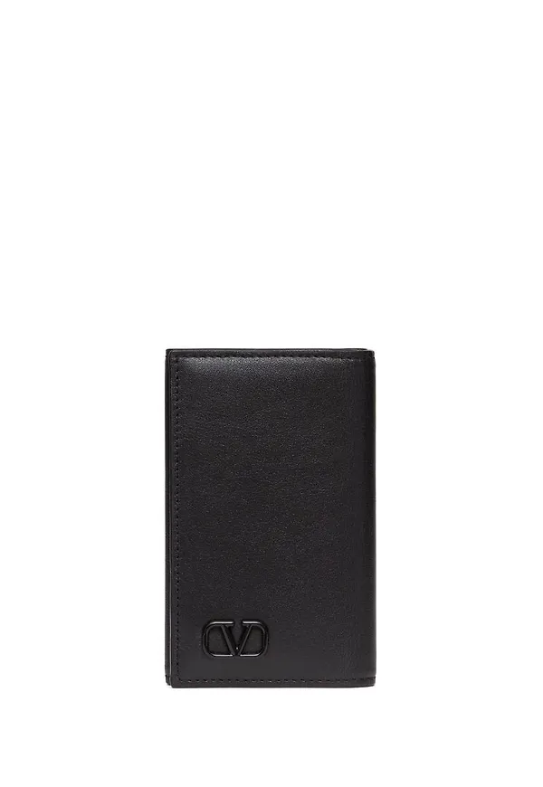 Valentino Garavani VLOGO pouch med nyckelring - Svart