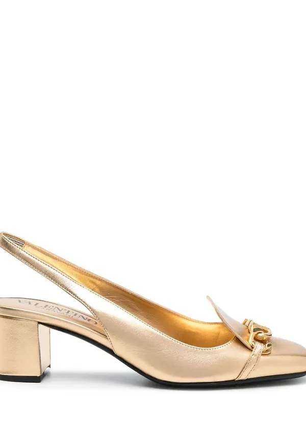 Valentino Garavani VLogo pumps med fyrkantig tå - Gul