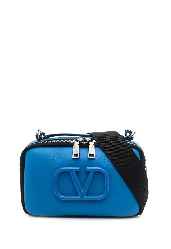 Valentino Garavani VLOGO Signature axelremsväska - Blå