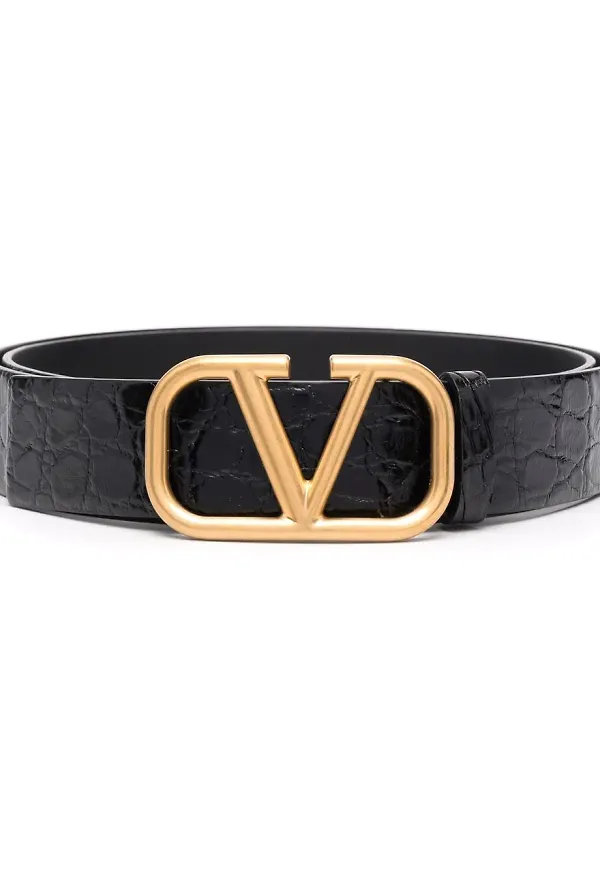 Valentino Garavani VLOGO Signature bälte - Svart