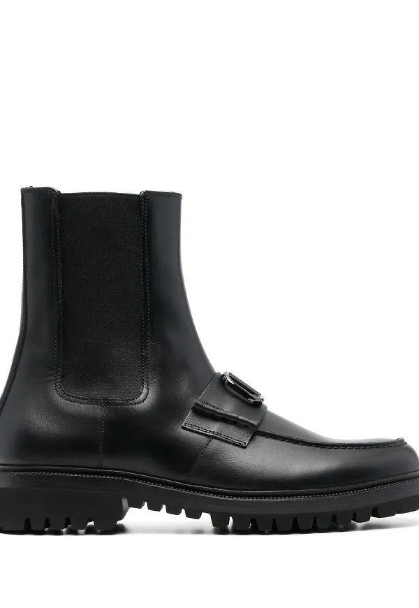 Valentino Garavani VLOGO Signature Chelsea-boots - Svart