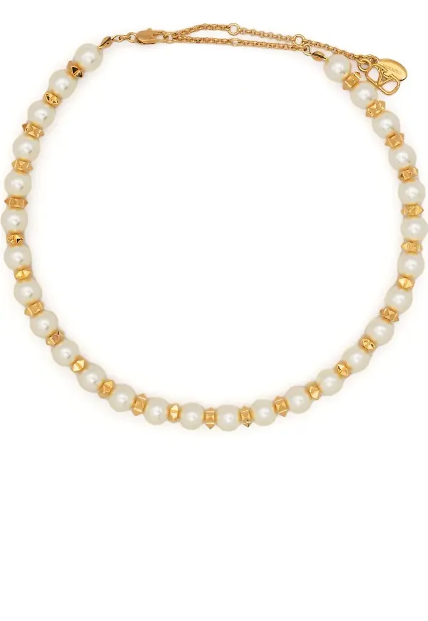 Valentino Garavani VLOGO Signature halsband - Guldfärgad