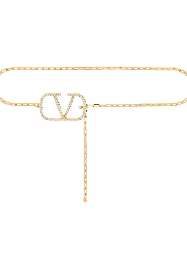 Valentino Garavani VLogo Signature kedjebälte - Guldfärgad
