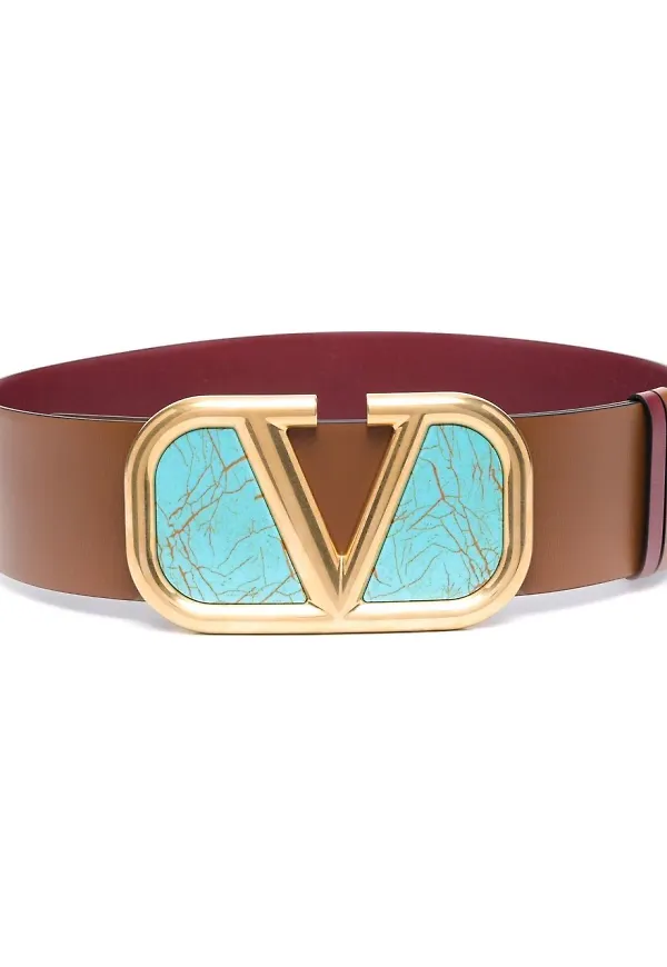 Valentino Garavani VLogo Signature läderbälte - Brun