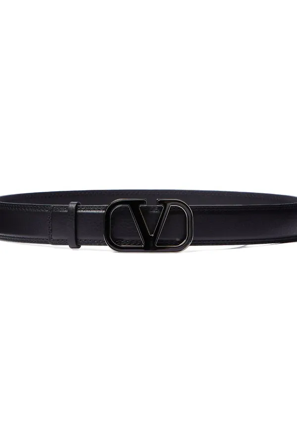 Valentino Garavani VLogo Signature läderbälte - Svart