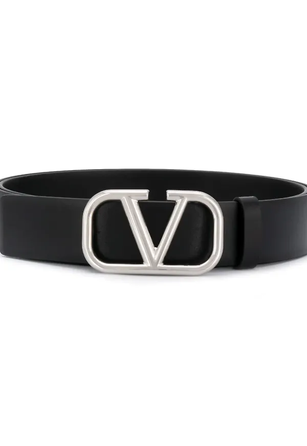 Valentino Garavani VLogo Signature läderbälte - Svart