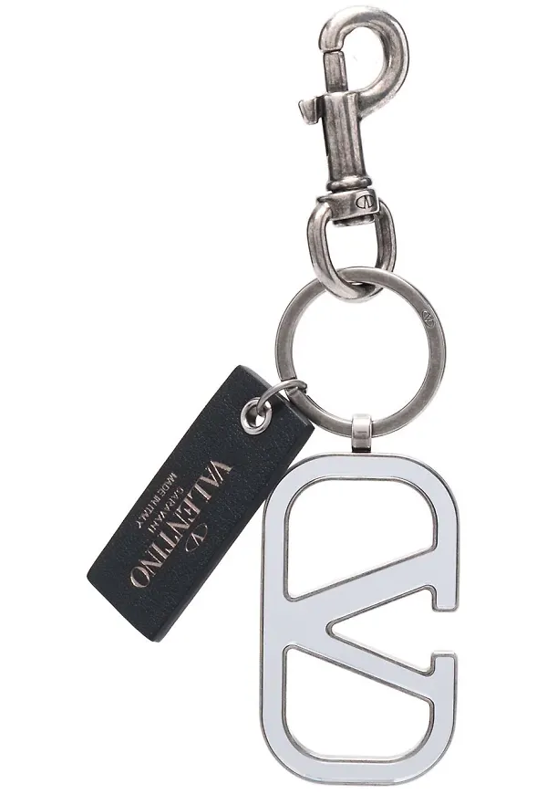 Valentino Garavani VLOGO Signature nyckelring - Silverfärgad