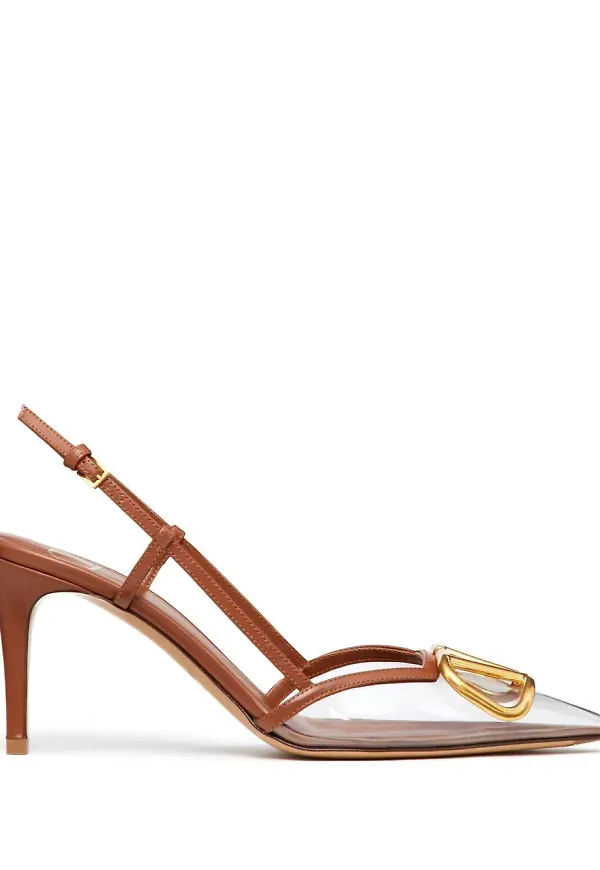 Valentino Garavani VLogo Signature slingback-pumps - Brun