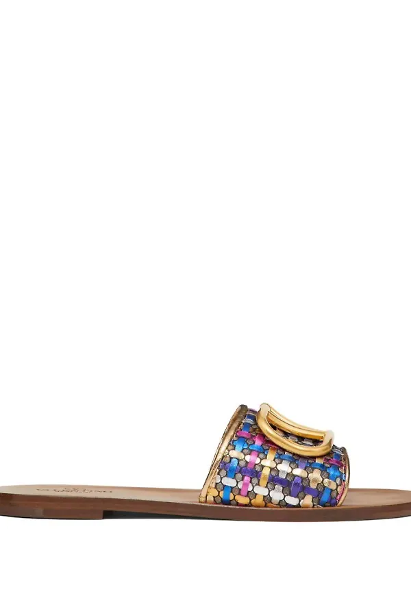 Valentino Garavani VLogo Signature toffelsandaler - Guldfärgad