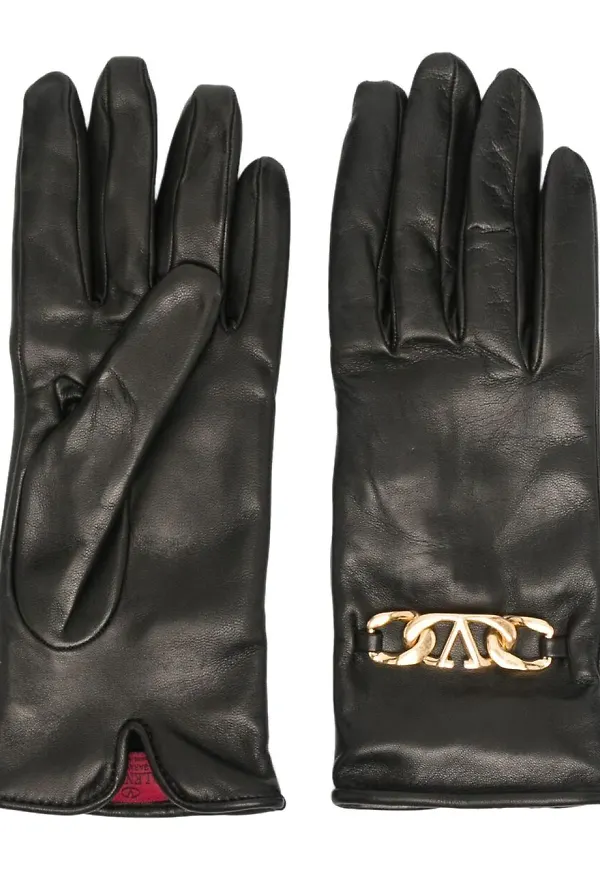 Valentino Garavani VLogo skinnhandskar - Svart