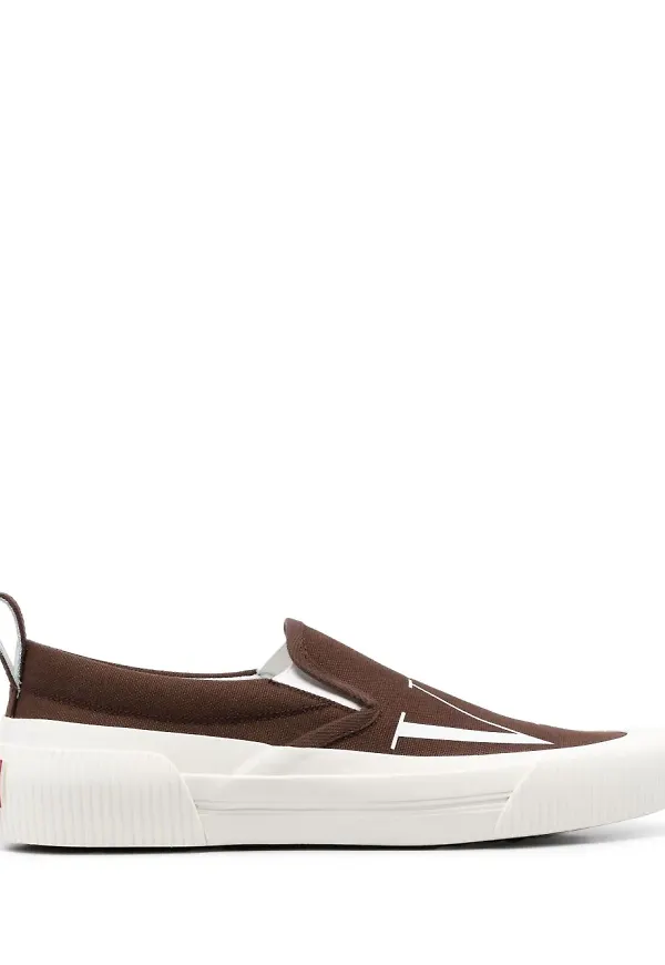 Valentino Garavani VLTN slip-on sneakers - Brun